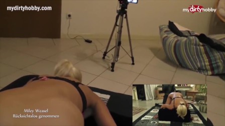MyDirtyHobby - Restrained MILF takes big ebony cock in porn casting