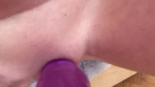 Small pussy gets big vibrator
