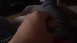 Jerking off in a rubber 
