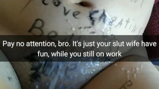 Your wife have some fun in your bed, while you stay late at work trying make more money for her