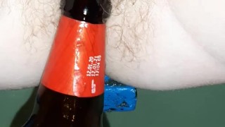 pee in a bottle close up