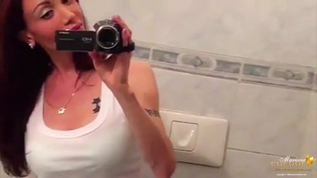 Self Shot Mariana Cordoba strips her lingerie