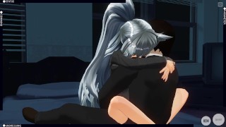 3D your girlfriend loves and hugs you