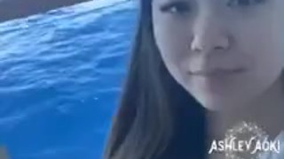 Boobs on a Cruise Ship Balcony