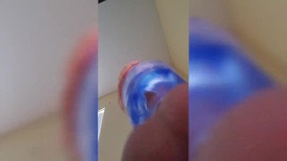 Under The Balls View Fuking New Fleshlight With Desperate Loud Moaning Cumshot 