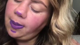 Purple Glass Kissing