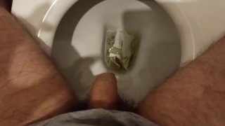 Pee. He wiped the urine drops with a napkin. He rolled off the wet shiny head. I dream that my wife 