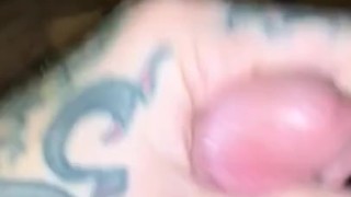 Shaking my big dick with precum 