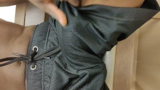 Dick play in basketball shorts