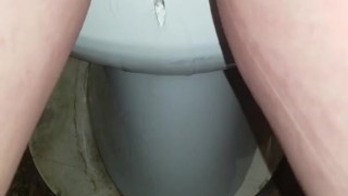 Sneaky desperate piss on floor