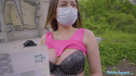Public Agent Face Mask Fucking a sexy sweet teenager with Big Natural Boobs