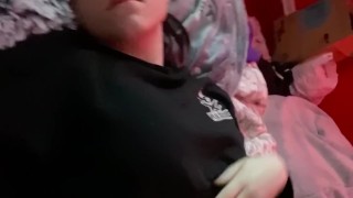 Weeb teen teasing herself