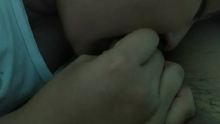 Sucking on my best friend's cock, he almost gave me cum :(