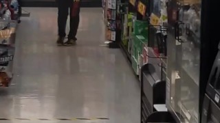 Exhibitionist goth teen Stripping and dancing at a gas station