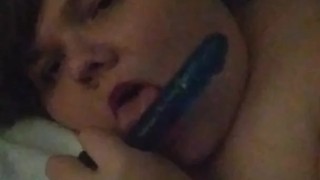 Dildo blowjob