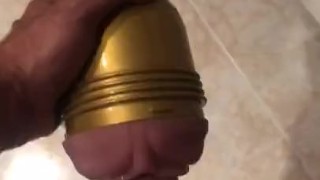 Stepbrother masturbation with super tight and wet Fleshlight Stamina. Reydebastos 