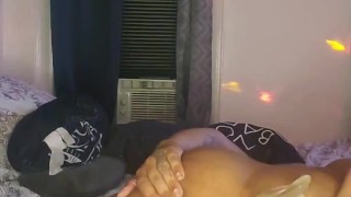 Ghetto Tatted Latina Fucks Her Tiny Asshole With 8" Dildo