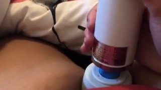 Making myself cum through my period panties before work