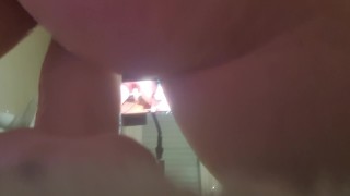 Riding big dildo with my dripping wet pussy