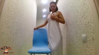 Girl Passionate Play Pussy Vibrator and Dildo - Homemade