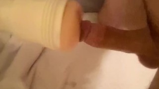 Creampied Mounted Fleshlight (Closeup, great noises!)