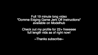 TRAILER for Domme Edging Game Jerk Off Instructions