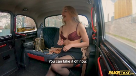 Fake Taxi Caty Kiss Wants to Pay with Sexy Topless Selfies