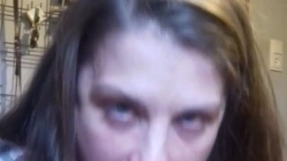Amazing deepthroath degraded married slave bitch alone with huge toy