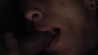 I give My Cock Worshiping Cyberpunk CyrberSlut Female Orgasm as I fuck her face.