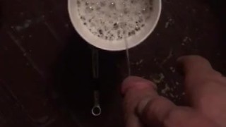 Pissing in a cup