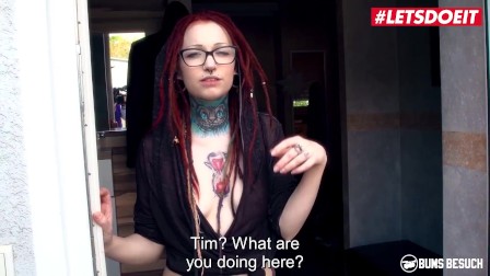 BumsBesuch - Jezzicat Inked German Goth Girl hardcore Sex In The Shower - LETSDOEIT