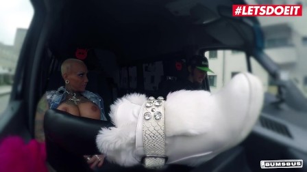 BumsBus - Kitty Core Big Tits German MILF Risky Public Fuck In The Backseat - LETSDOEIT
