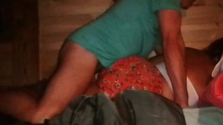 SHH, your husband-Sneak my friends wife in woods behind cabin for a fuck