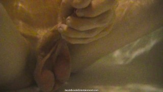 Underwater Twink! Jacob Brooke Cums In The Bathtub On Snapchat! Underwater Cum Shot!