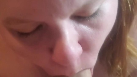 Sucking my husbands dick, With POV, and swallowing his cum at the end