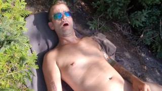 Outdoor warmup on mountain top