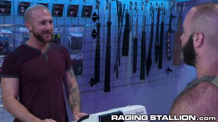 RagingStallion - Hairy Otter Dicked Down By Sex Shop Worker