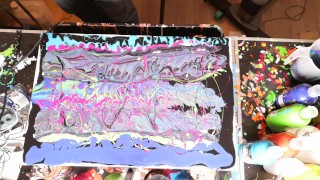 Bunter Sex und Acryl pouring