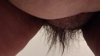 mature bbw Latina woman, with hairy pussy having to pee first thing in the morning!