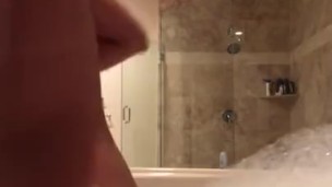 Bubble bath with a bubble butt, time to cum!
