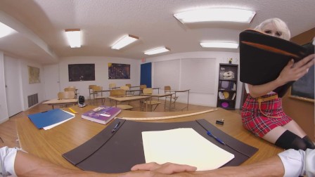 VR BANGERS Dirty Little Student Offers Her Butthole For Better Grades VR Porn