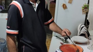 I'm canning tomato juice for the winter.