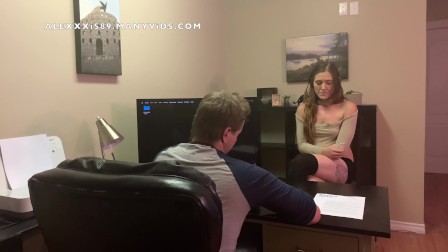 Slut Training Interview! Reverse cowgirl anal, Facial, POV blowjob