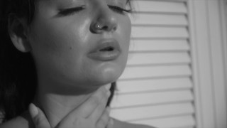 Big Natural Titty Girl Covered in Cum