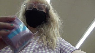 Older MILF Grocery Flash
