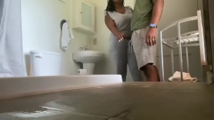 Sneakin & Riding His Dick in the bathroom at the Couples Retreat