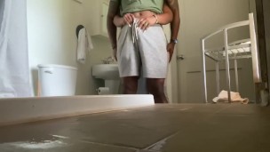 Sneakin & Riding His Dick in the bathroom at the Couples Retreat