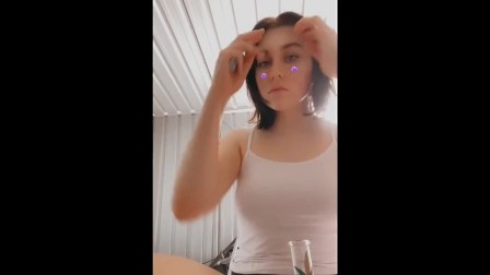 Horny teen stoner fucking herself hard with friends toy. LOUD QUALITY AUDIO.