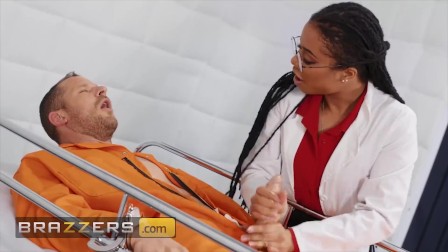 Brazzers - Hot Doctor Kira Noir Fucks Her Prison Mate Patient Scott Nails