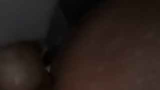 Fat Ebony Pussy Riding Big Black Dildo